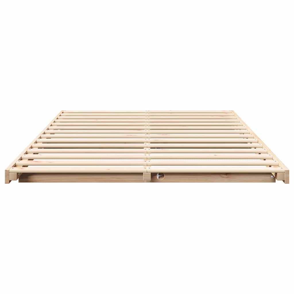 Gulvbedramme Brun 120 x190 cm Heltre furu