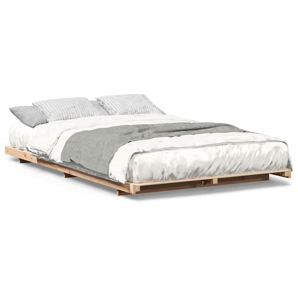 Gulvbedramme Brun 120 x190 cm Heltre furu