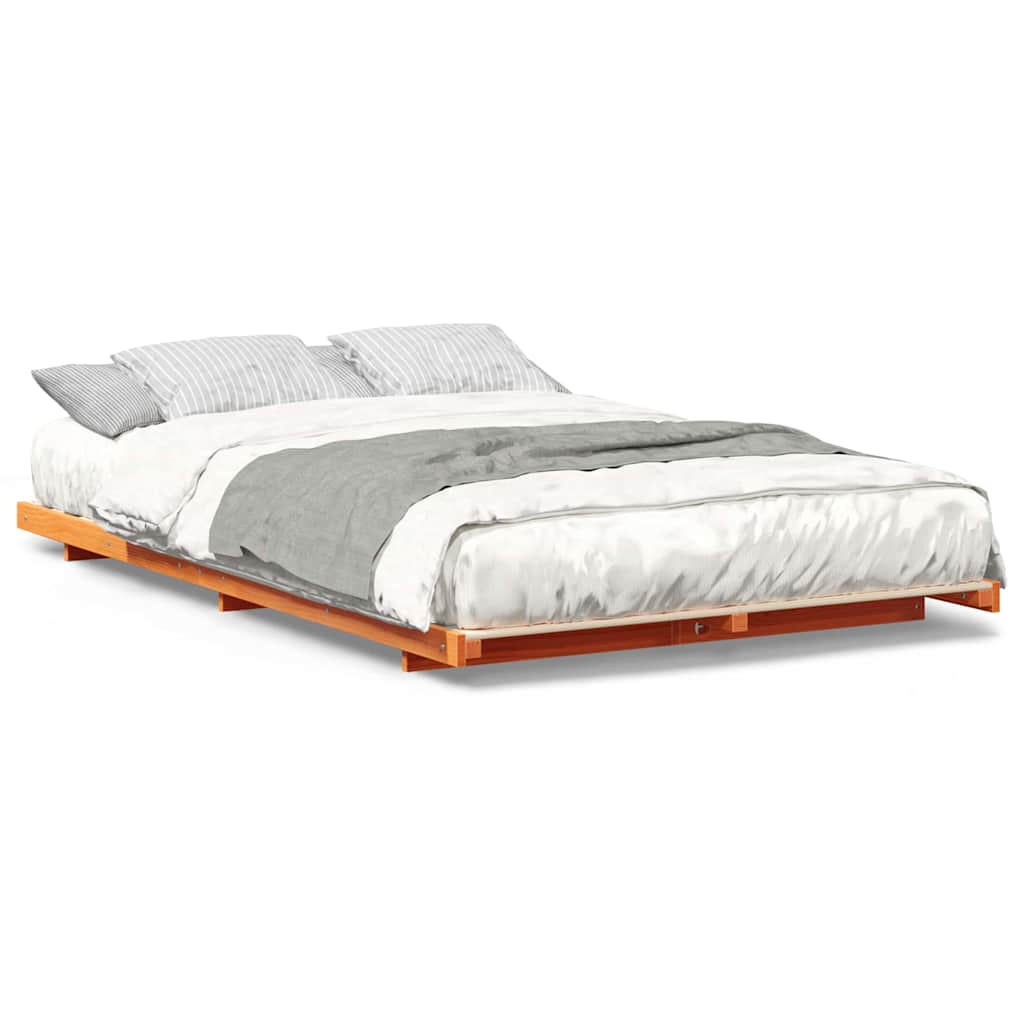 Gulvbedramme Voksbrun 120 x190 cm Heltre furu