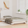 Gulvbedramme Hvit 80 x 200 cm Heltre furu