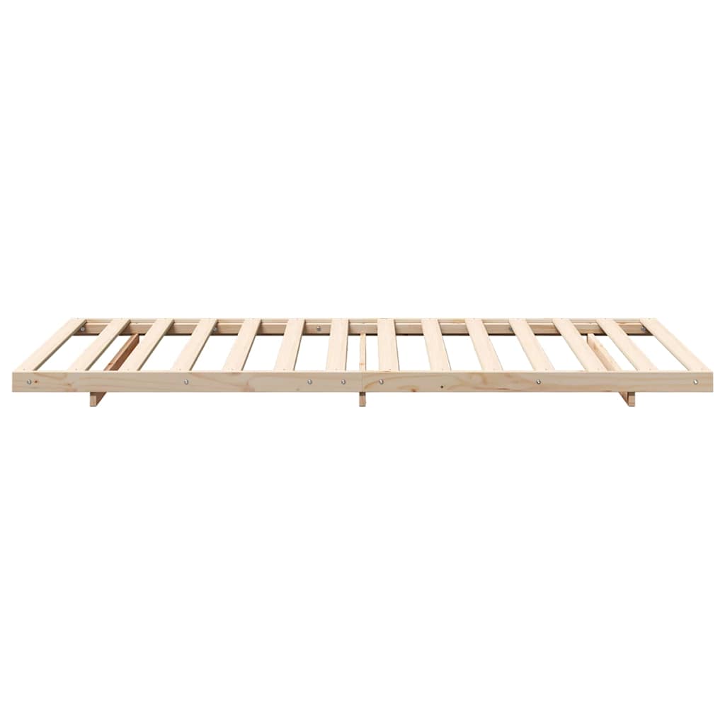 Gulvbedramme Brun 90 x 190 cm Heltre furu