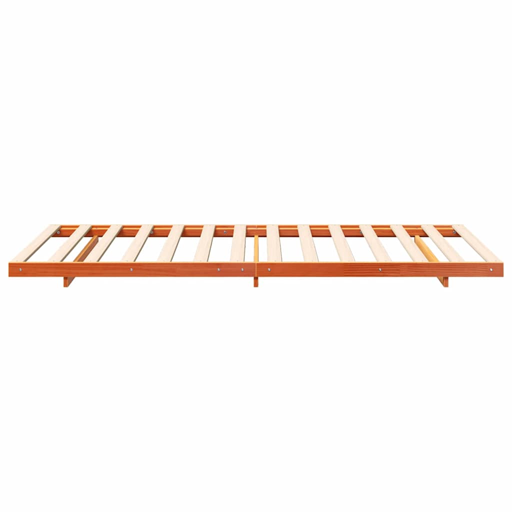 Gulvbedramme Voksbrun 90 x 190 cm Heltre furu