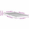 Gulvbedramme Brun 75 x 190 cm Heltre furu