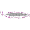 Gulvbedramme Brun 200 x 210 cm Heltre furu