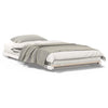 Gulvbedramme Hvit 90 x 220 cm Heltre furu