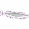 Gulvbedramme Hvit 100 x 220 cm Heltre furu