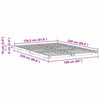 Gulvbedramme Hvit 160 x 220 cm Heltre furu