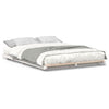 Gulvbedramme Hvit 160 x 220 cm Heltre furu