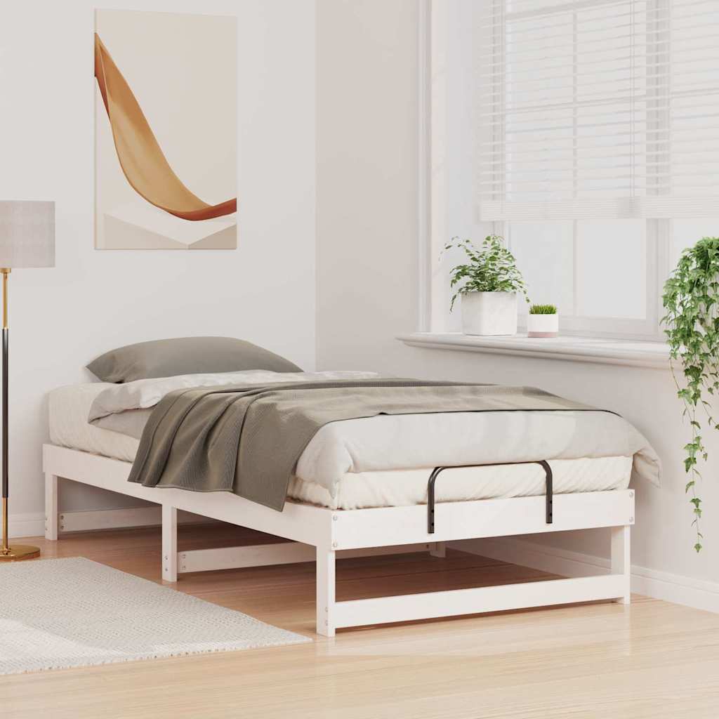Sengestamme Hvit 75 x 190 cm Massiv furu