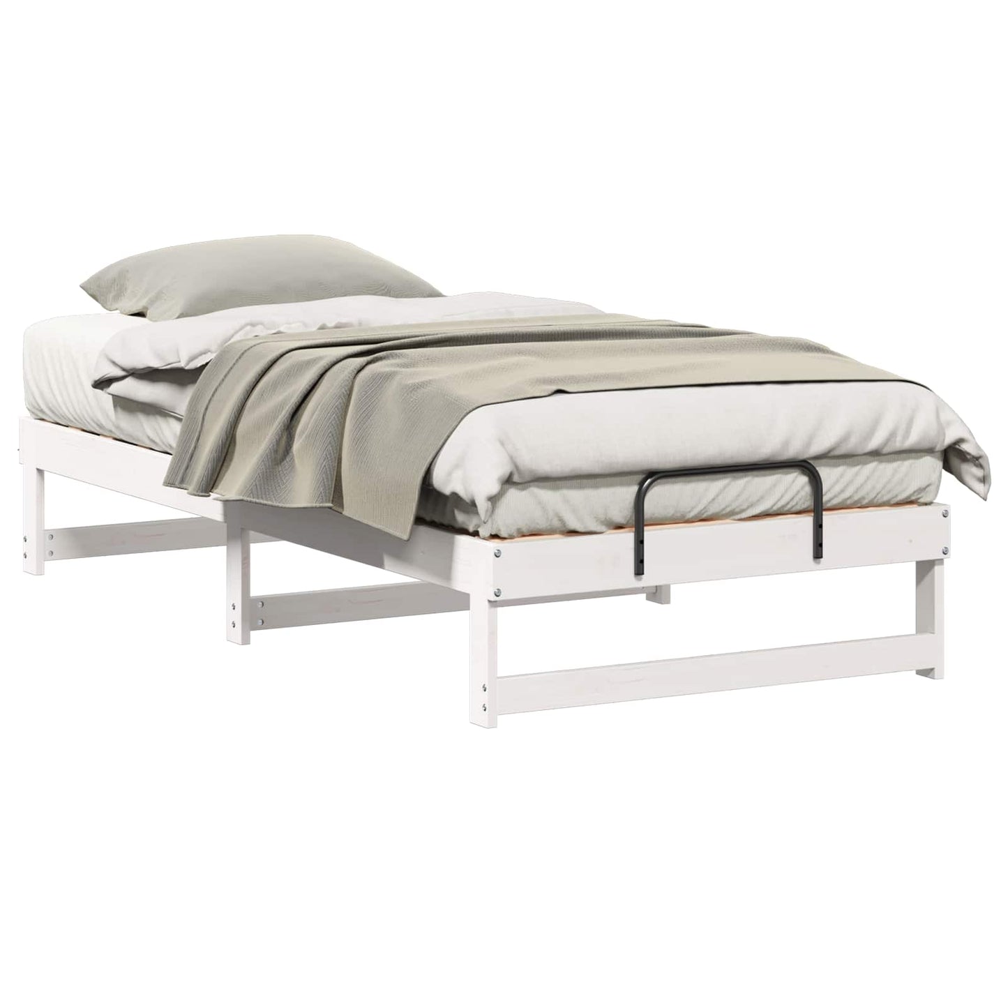 Sengestamme Hvit 75 x 190 cm Massiv furu