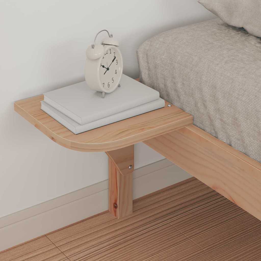 Sengestamme med Sidebord Naturlig 100 x 210 cm Massiv furu