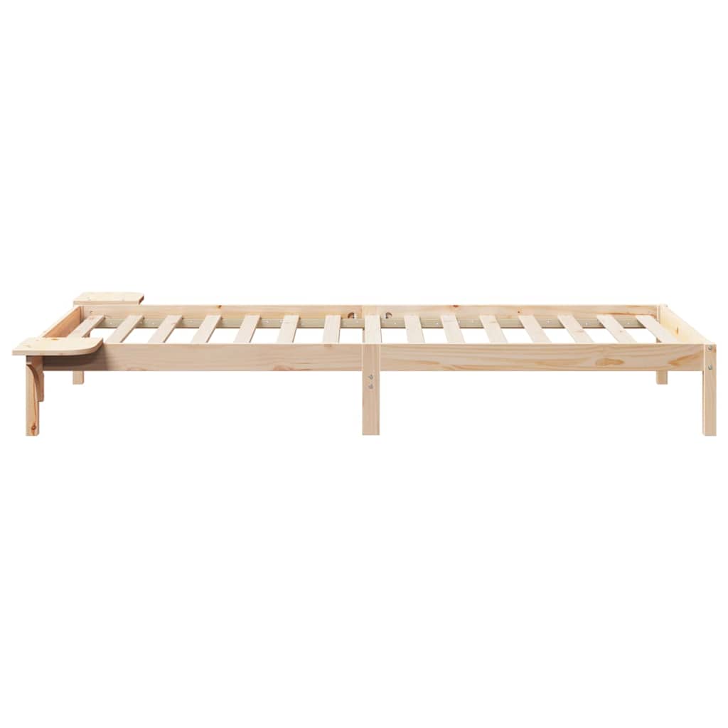 Sengestamme med Sidebord Naturlig 100 x 210 cm Massiv furu