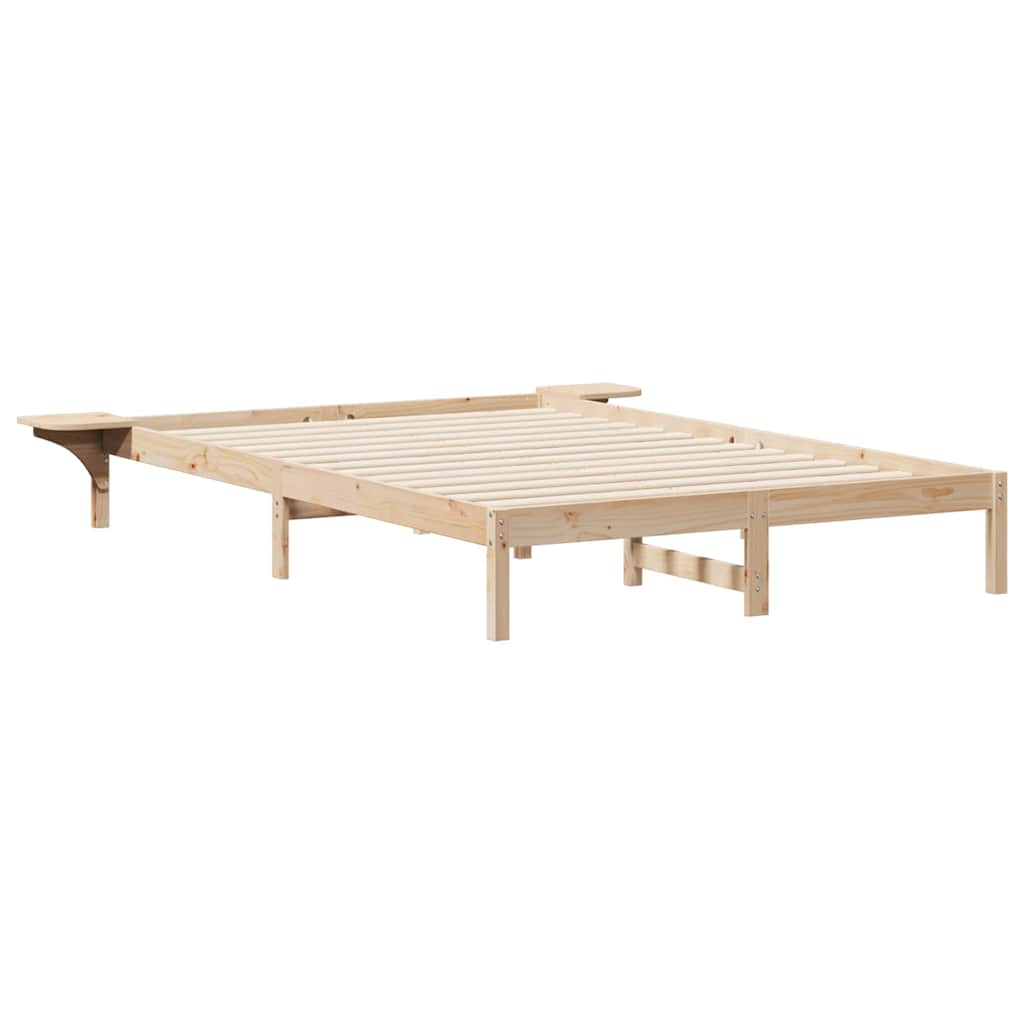 Sengestamme med Sidebord Naturlig 160 x 210 cm Massiv furu