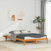 Sengestamme med Sidebord Vokset Brun 160 x 220 cm Massiv furu