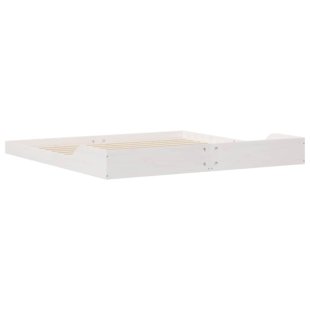 Sengestamme Hvit 200 x 200 cm Heltre furu