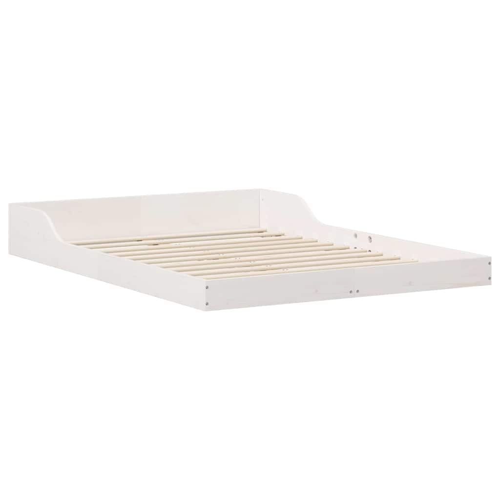 Sengestamme Hvit 140 x 190 cm Massiv furu