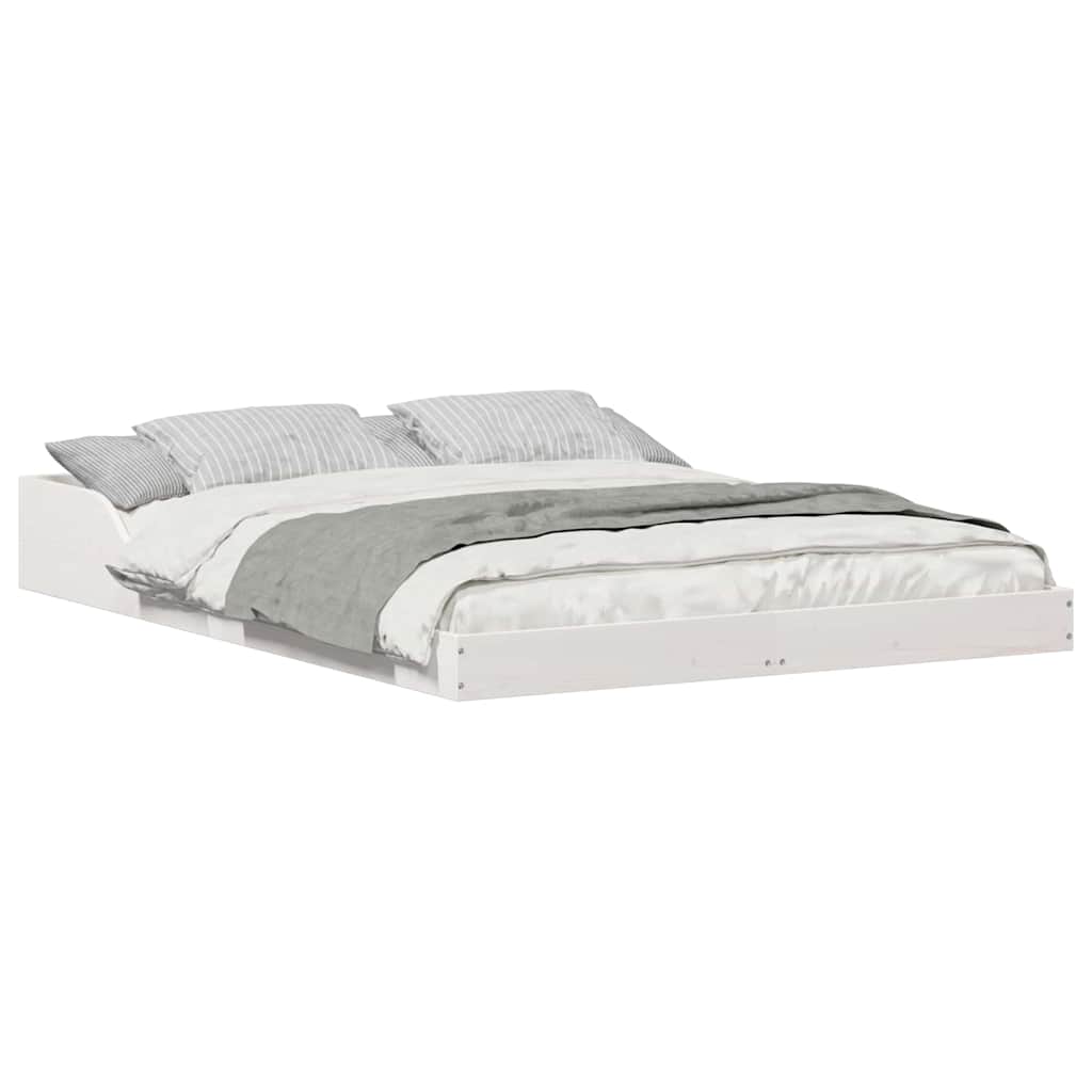 Sengestamme Hvit 140 x 190 cm Heltre furu
