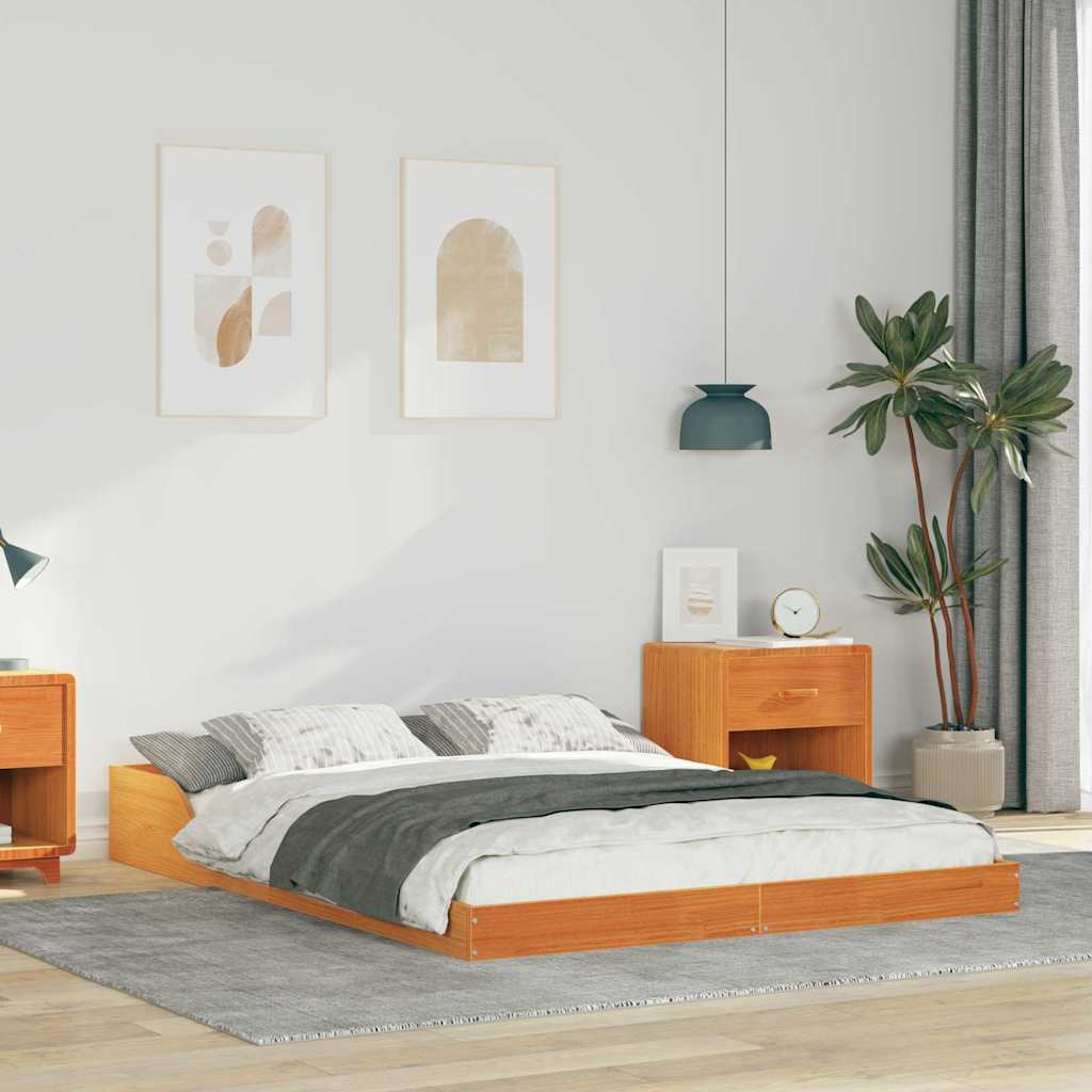 Sengestamme Voksbrun 140 x 190 cm Heltre furu