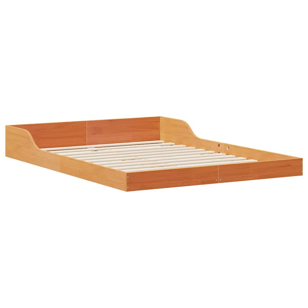 Sengestamme Vokset Brun 135 x 190 cm Massiv furu