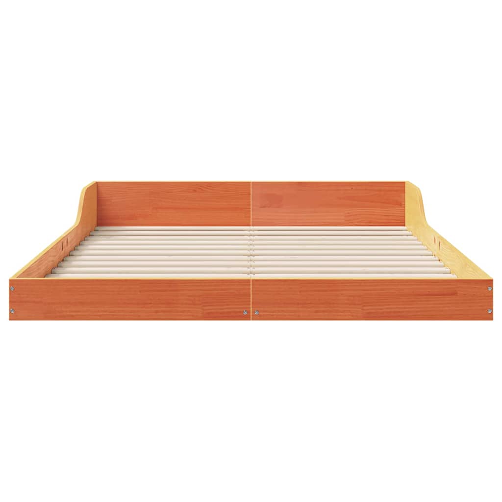 Sengestamme Vokset Brun 135 x 190 cm Massiv furu