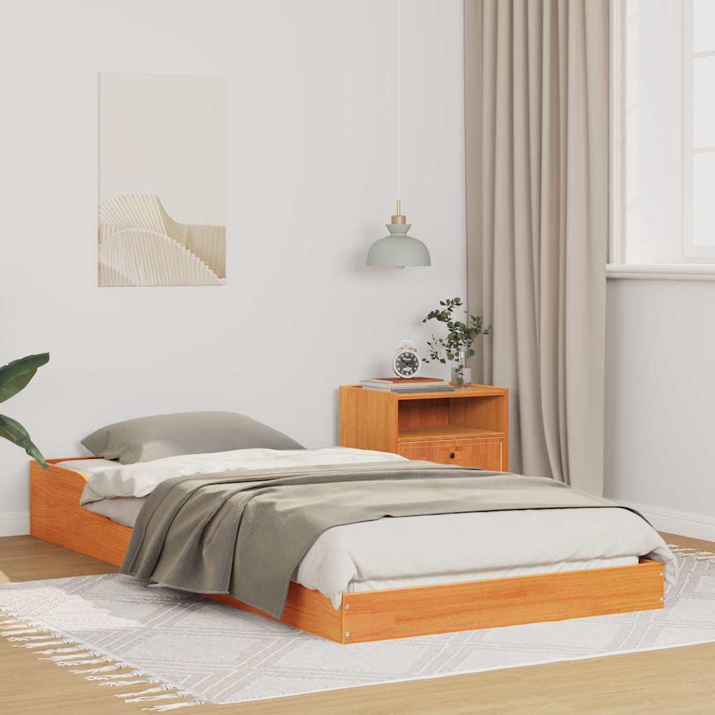 Sengestamme Vokset Brun 90 x 210 cm Massiv furu