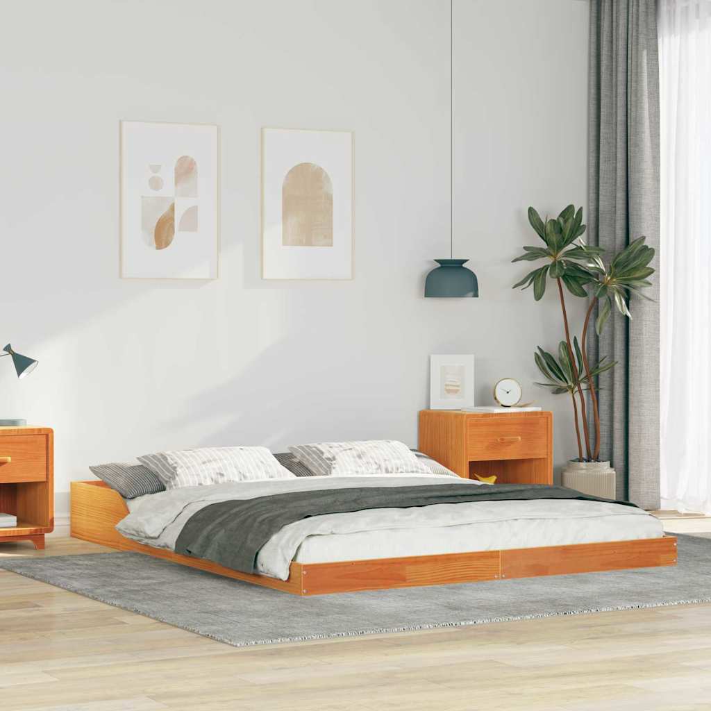 Sengestamme Voksbrun 140 x 210 cm Heltre furu