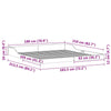 Sengestamme Brun 180 x 210 cm Heltre furu