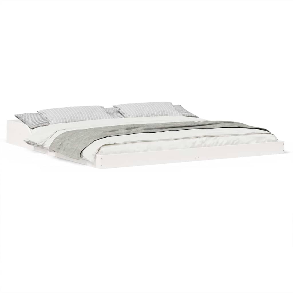 Sengestamme Hvit 200 x 210 cm Heltre furu