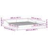 Sengestamme Voksbrun 200 x 210 cm Heltre furu