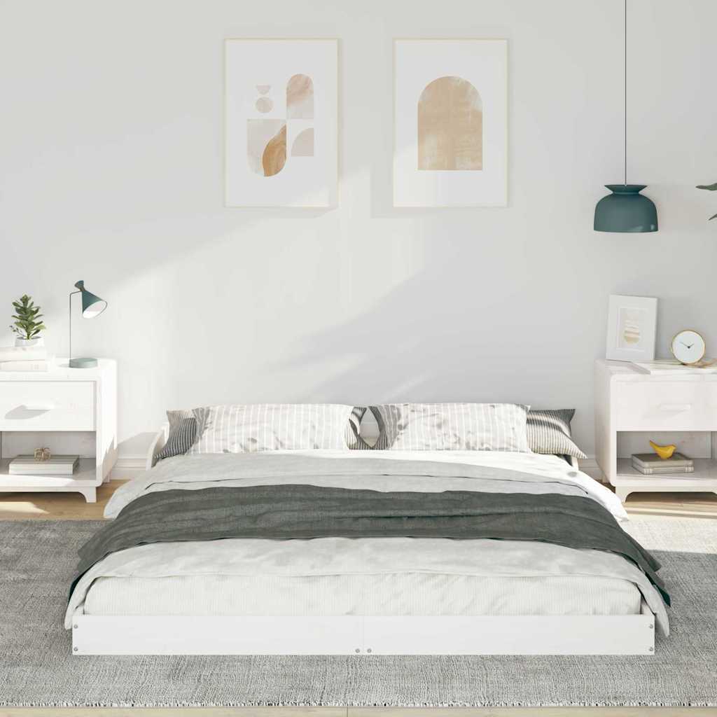 Sengestamme Hvit 140 x 220 cm Heltre furu