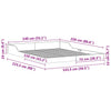 Sengestamme Voksbrun 140 x 220 cm Heltre furu