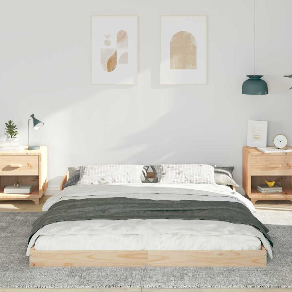 Sengestamme Brun 160 x 220 cm Massiv furu