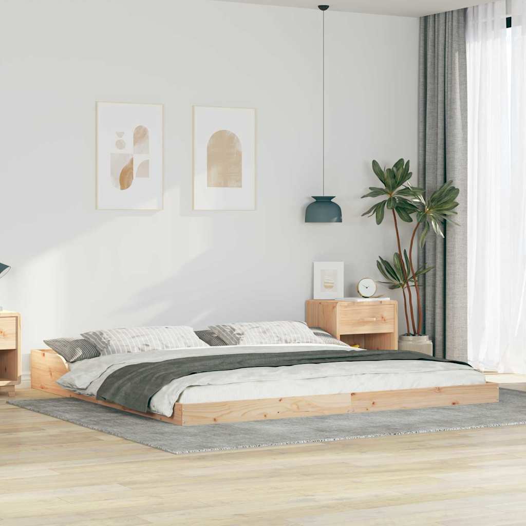 Sengestamme Brun 180 x 220 cm Massiv furu
