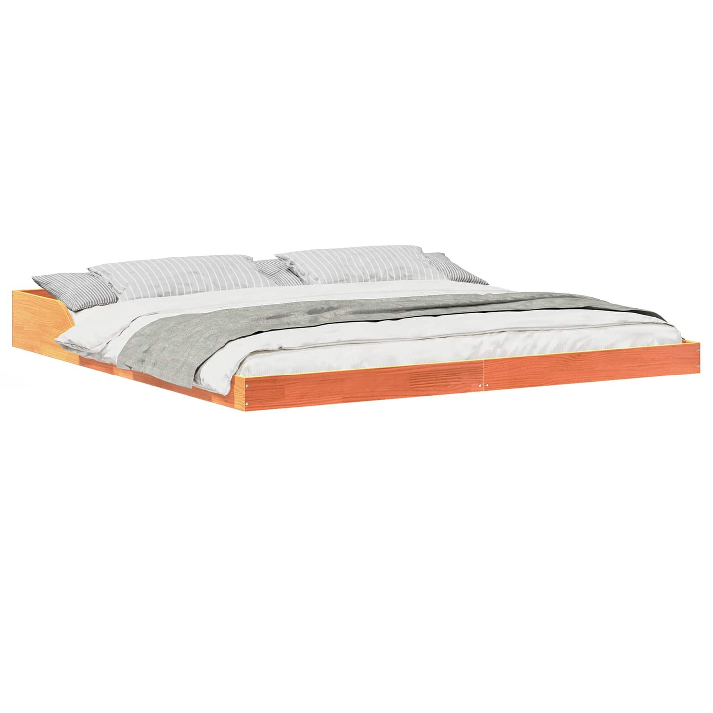 Sengestamme Vokset Brun 180 x 220 cm Massiv furu