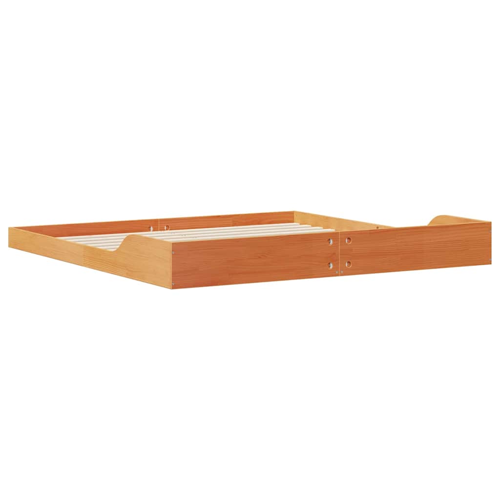 Sengestamme Vokset Brun 180 x 220 cm Massiv furu