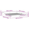 Sengestamme Voksbrun 180 x 220 cm Heltre furu