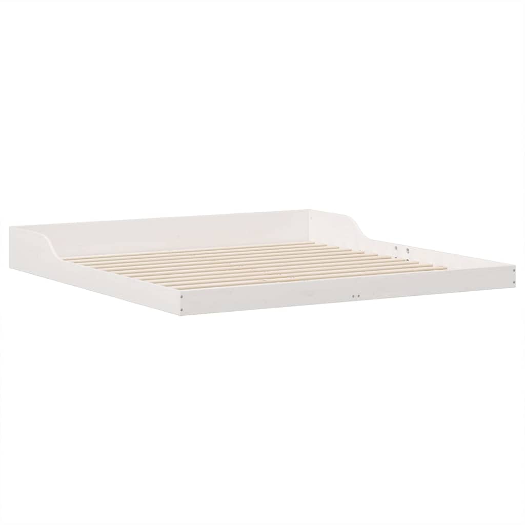 Sengestamme Hvit 200 x 220 cm Massiv furu