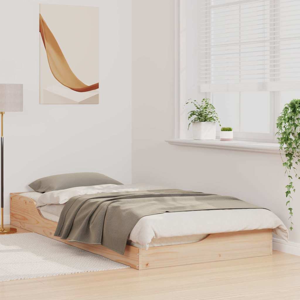 Sengestamme Brun 100 x 200 cm Massiv furu