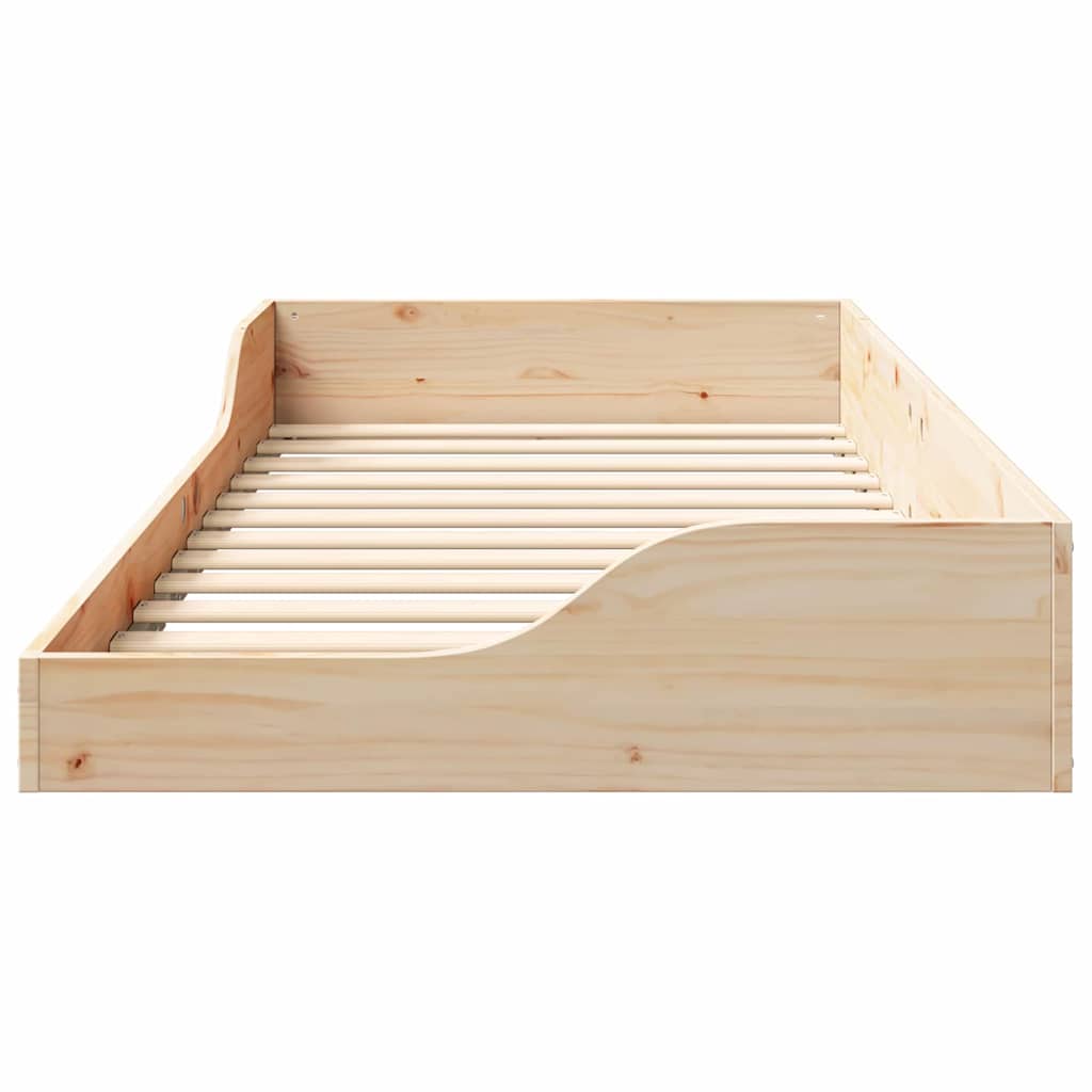 Gulvbedramme Brun 100 x 200 cm Heltre furu