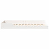 Gulvbedramme Hvit 100 x 200 cm Heltre furu