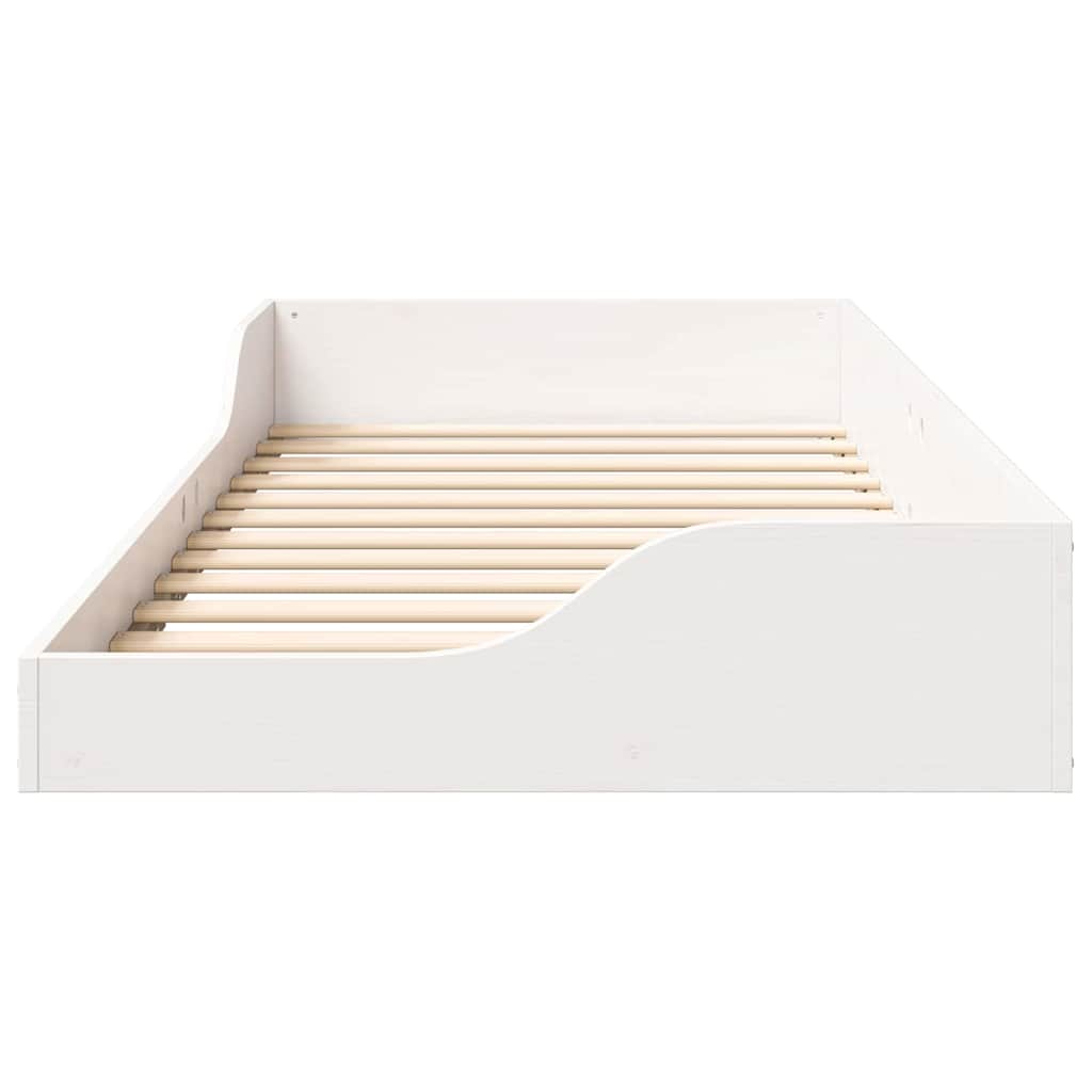 Sengestamme Hvit 90 x 200 cm Massiv furu