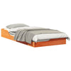 Gulvbedramme Voksbrun 90 x 200 cm Heltre furu