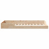 Gulvbedramme Brun 80 x 200 cm Heltre furu