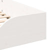 Gulvbedramme Hvit 80 x 200 cm Heltre furu