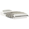 Gulvbedramme Hvit 80 x 200 cm Heltre furu