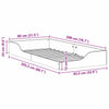 Gulvbedramme Hvit 80 x 200 cm Heltre furu