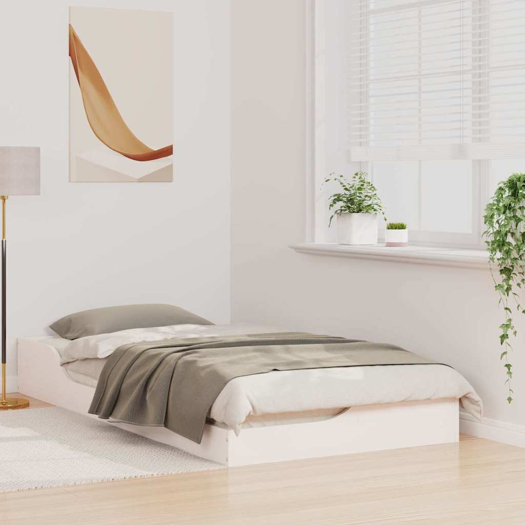 Sengestamme Hvit 90 x 190 cm Massiv furu