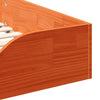 Gulvbedramme Voksbrun 90 x 190 cm Heltre furu