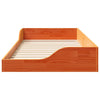 Gulvbedramme Voksbrun 90 x 190 cm Heltre furu