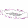 Gulvbedramme Voksbrun 90 x 190 cm Heltre furu